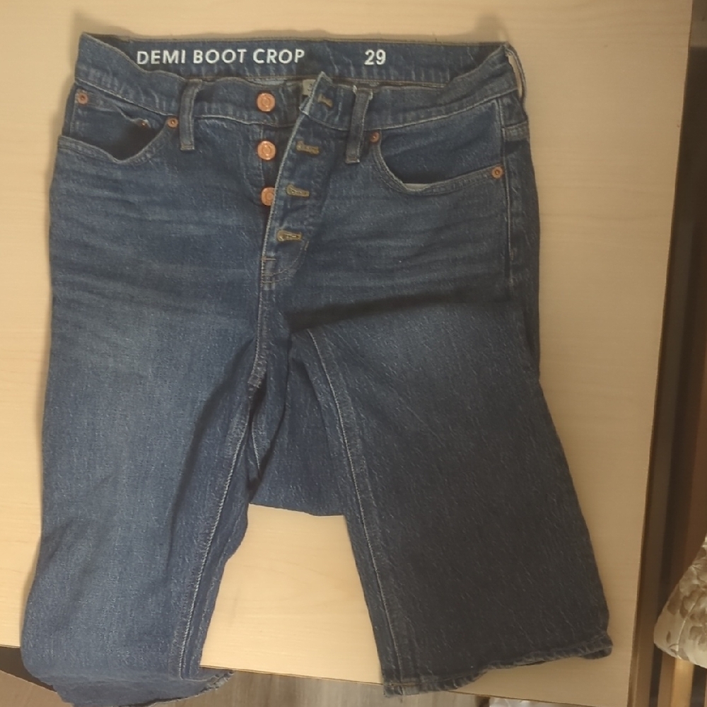 JCrew Demi Boot Crop Women's Blue Jeans